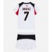 AC Milan Santiago Gimenez #7 Bortedraktsett Barn 2025-26 Korte ermer (+ Korte bukser)
